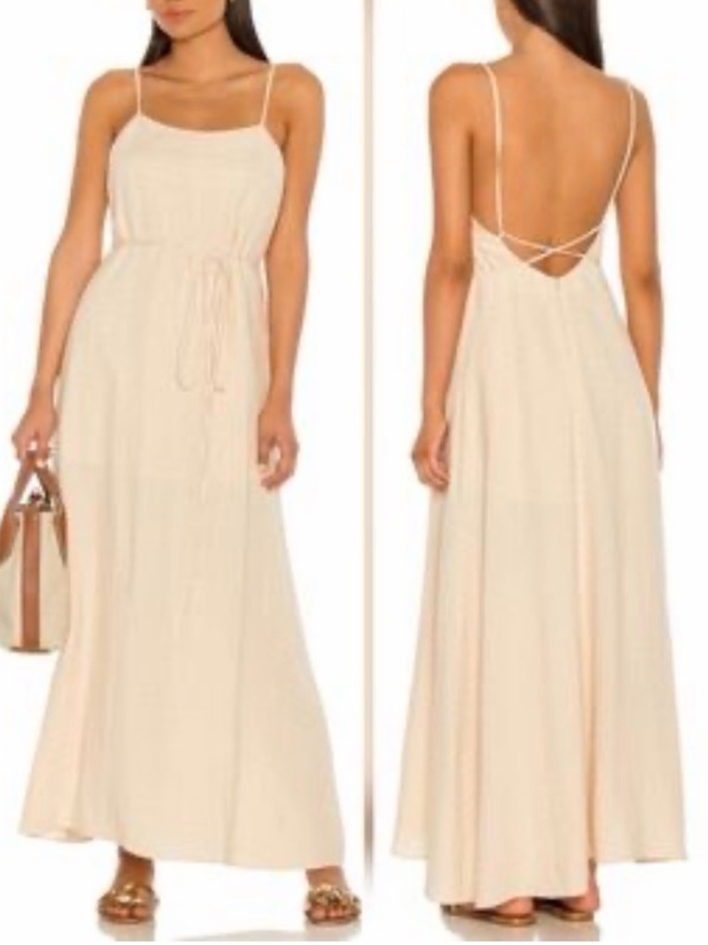 DANNIJO Cream Backless Dress